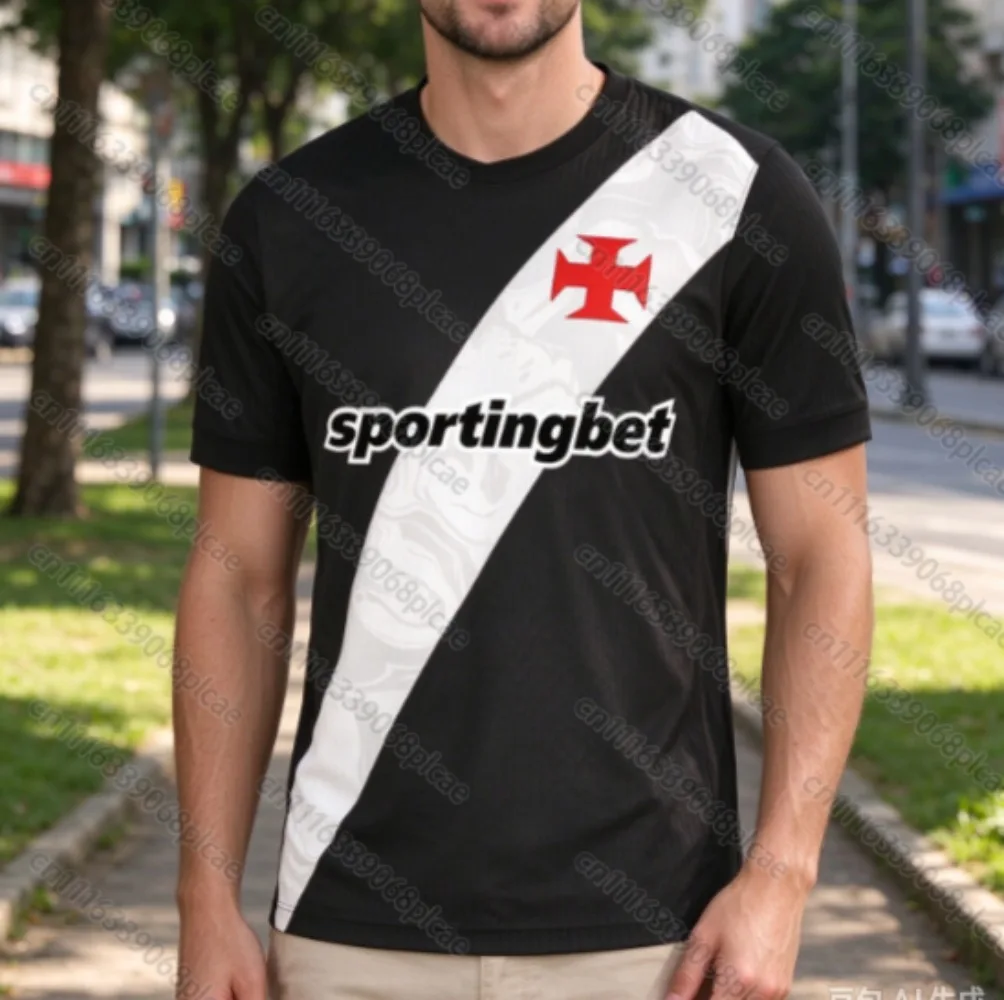 26‑27 Vasco da Gama Football Jersey Shirt Men Summer New 3D Print Sports Tshirt Match Day Quick Drying Sweatshirt familyMatching