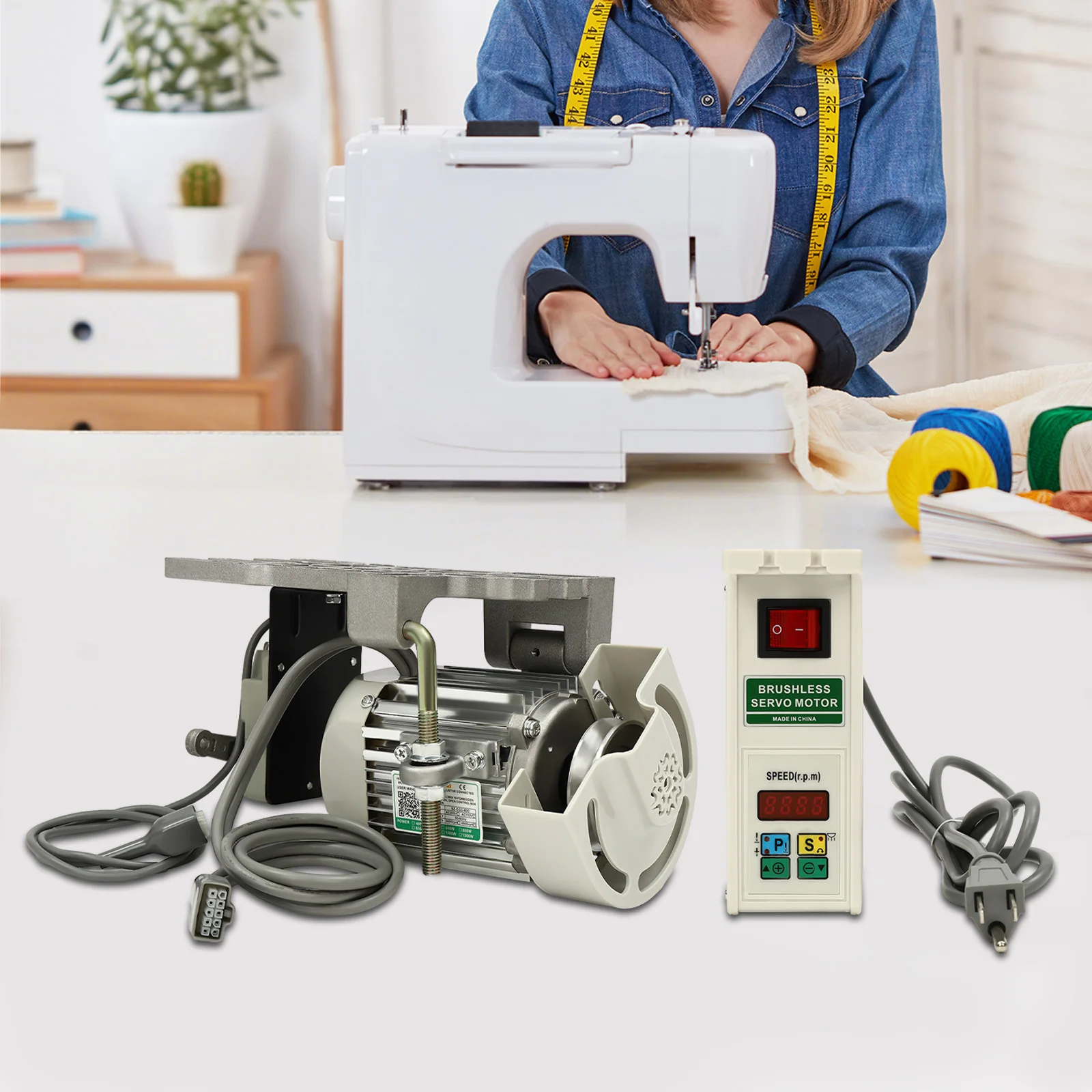 

Electric Brushless Servo Motor Pure Copper Brushless Motor 110V 500-4500rpm for Any Type of Industrial Sewing Machine 600W