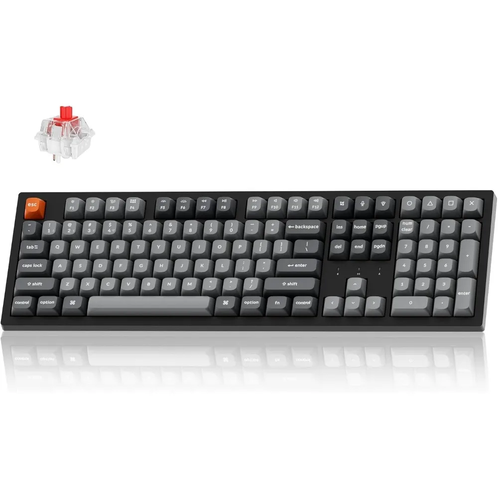 Custom Mechanical Keyboard, QMK Bluetooth Full-Size Hot-swappable Switch, RGB Backlit, Mac/Windows/Linux Compatible