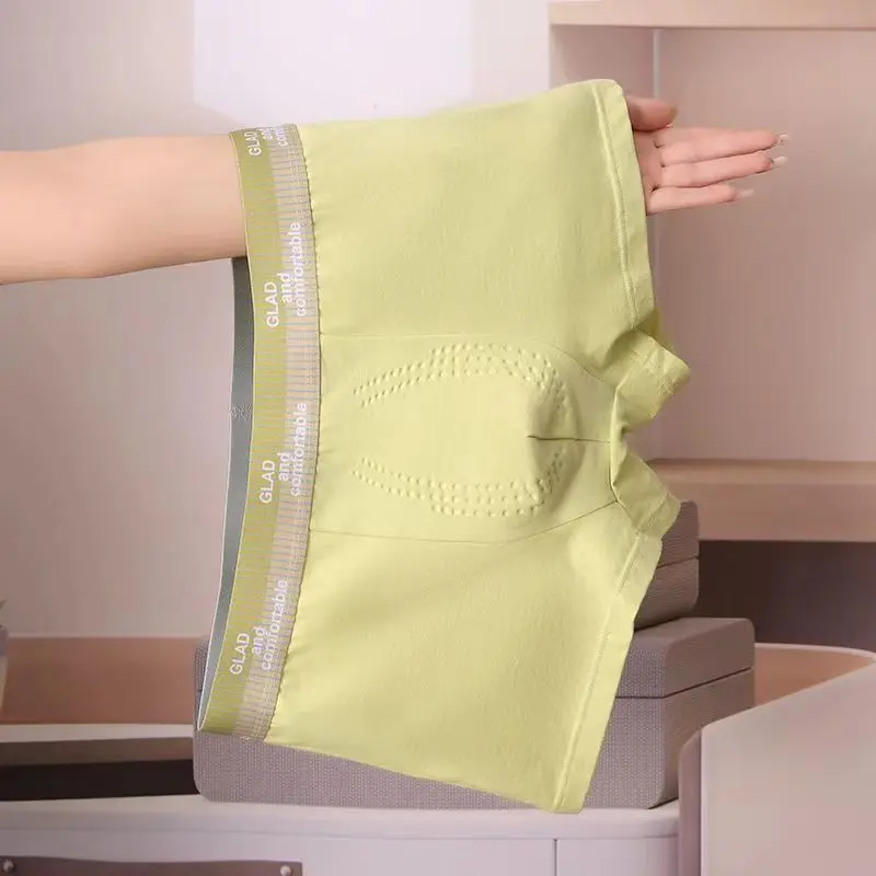 Men's Underwear Men's Cotton Trend Solid Color Boxers Youth Antibacterial Functional Pants Comfortable Breathable Boys  Shorts