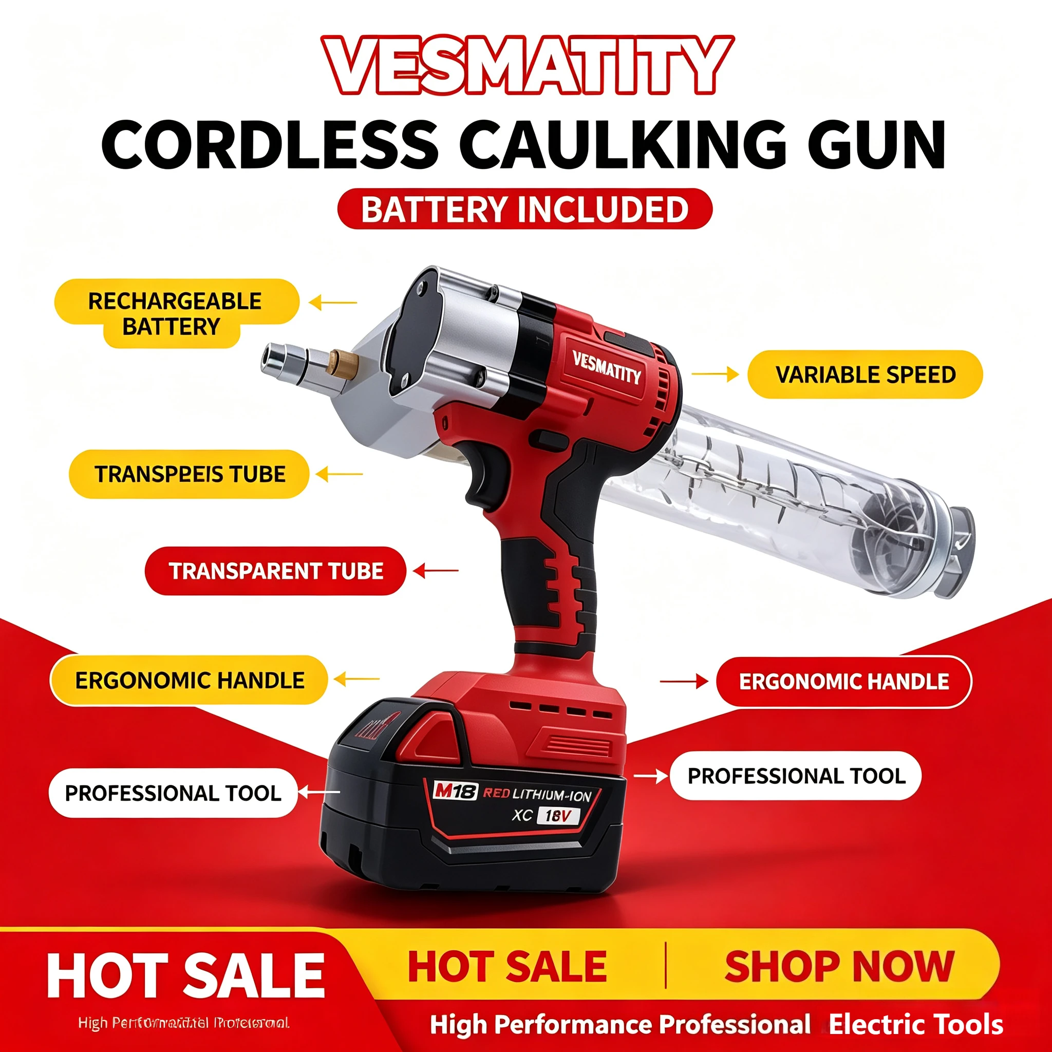 2026 new cordless electric grease gun high pressure lubricating oil injector machine power tool fit Milwaukee battery