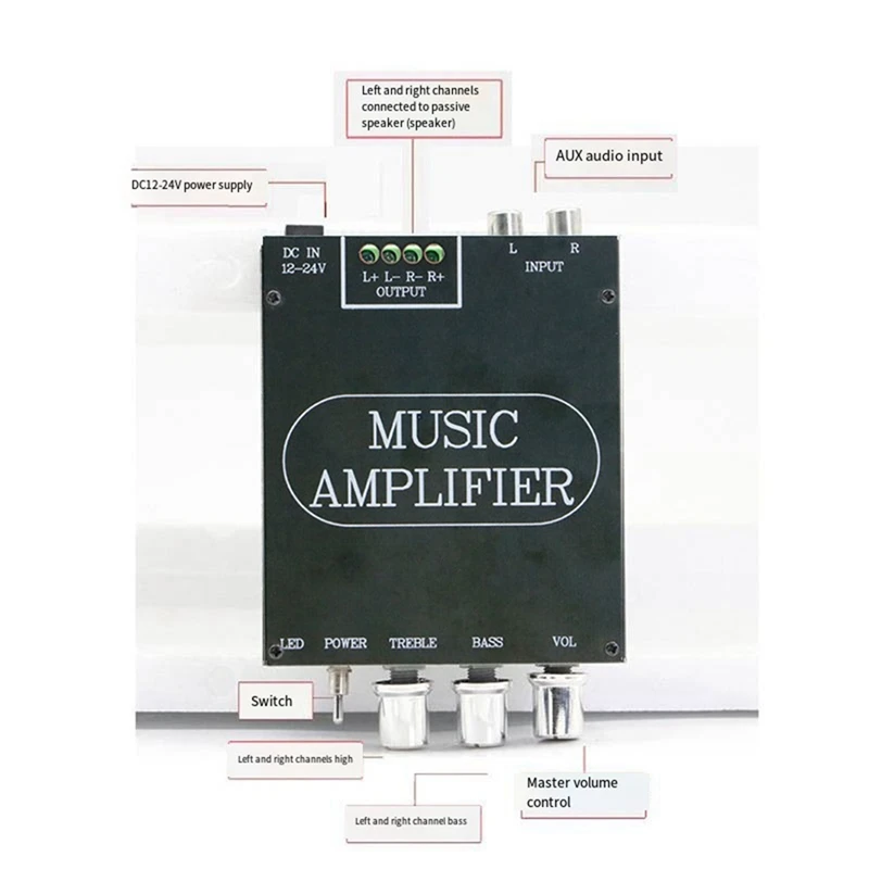 A69F-ZY-2.0 Kanaals Bluetooth Digitale Versterker Module Hoge En Lage Toonhoogte Subwoofer Hifi Bluetooth Versterker Board