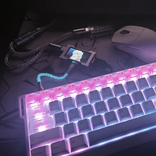 Imagen 2 del producto HMLAB ZNEO Gaming USB Hub: 2 a 3 puertos, 8 K Hz, alimentación independiente, con pantalla, moderno para configuración de escritorio de ambiente para juegos