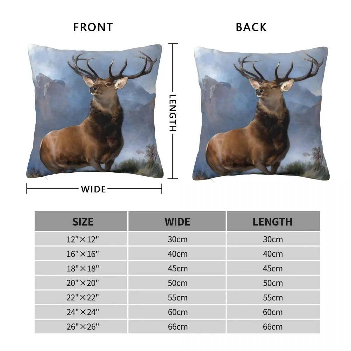 Monarch Of The Glen Edwin Landseer Square Pillowcase Polyester Linen Velvet Pattern Throw Pillow Case Car Cushion Cover 18