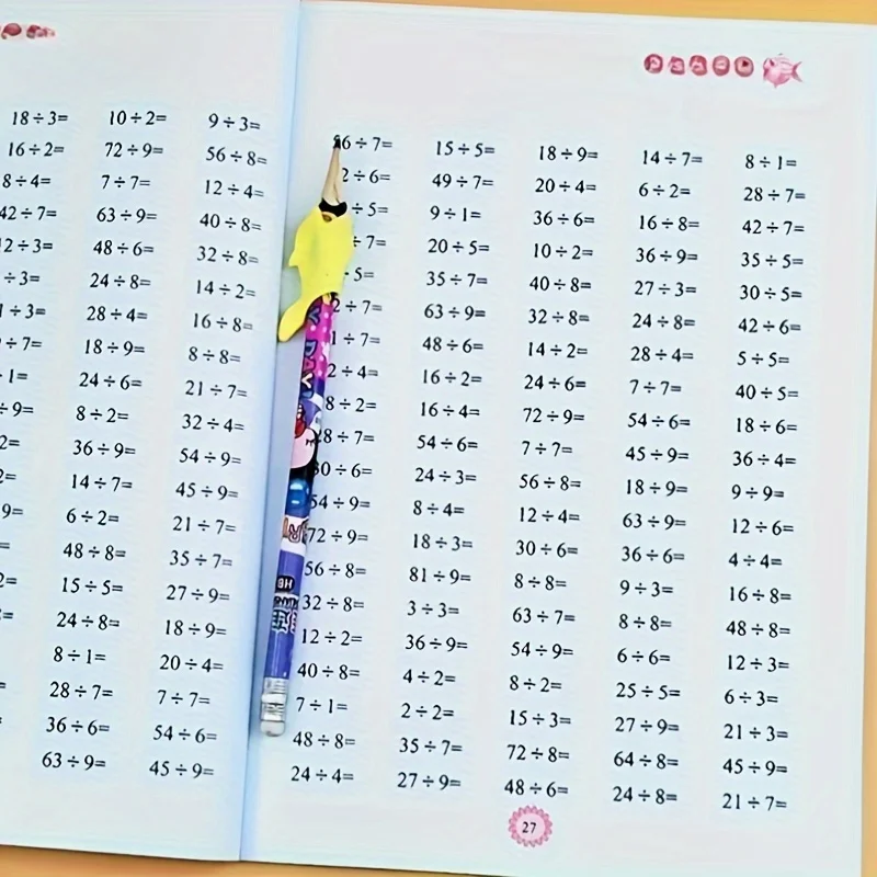 Quaderno di esercizi di moltiplicazione e divisione da 46 pagine - Quaderno di esercizi di matematica bianco con tabella di moltiplicazione e monitoraggio dei progressi, migliora le competenze di moltiplicazione e la fluenza degli studenti