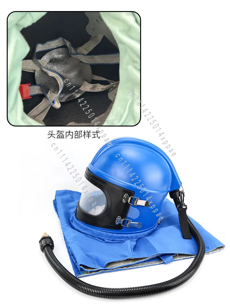 Air Conditioning Type Oxygen Supply Sandblasting Helmet Sanding Cap Protective Clothing Activated Carbon Filter Thermostat
