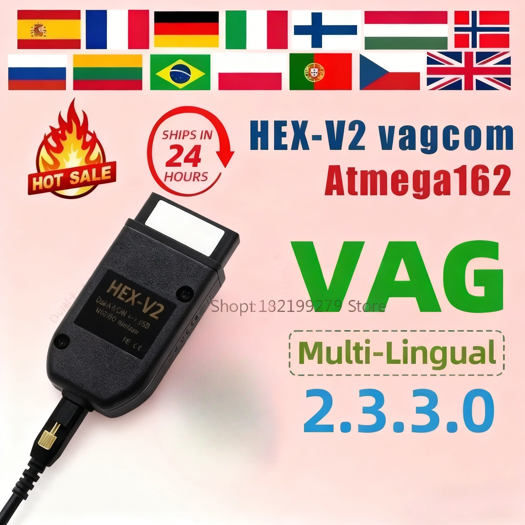 

НОВЫЙ интерфейс VCDS VAGCOM VCDSCAN HEX V2, обновление 23,3,3 для VW, многоязычные автомобильные диагностические инструменты для AUDI Skoda Seat