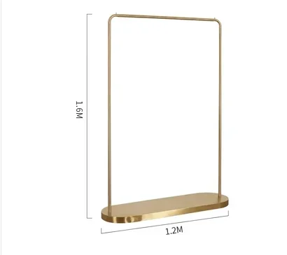 

Stainless steel clothing floor mounted display rack, clothes hanger, women's clothing display rack