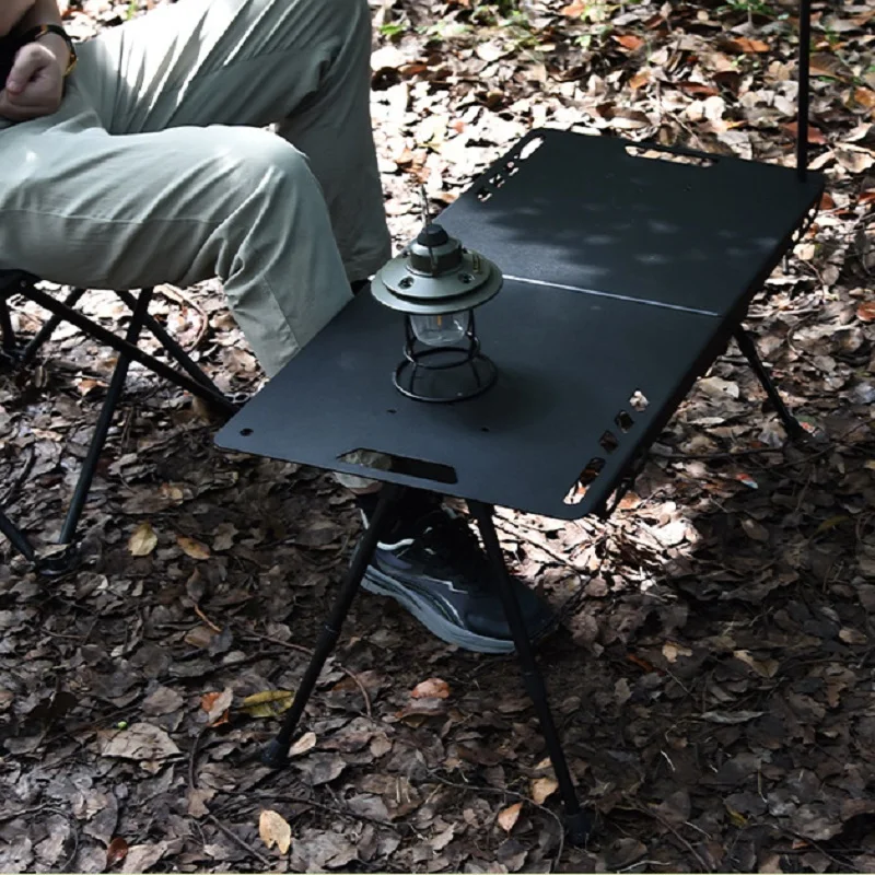 Aluminum Alloy Folding Camping Table, Height Adjustment Table, Nature Hike, Tourist Picnic, Garden Coffee Tables, Outdoor, Lift