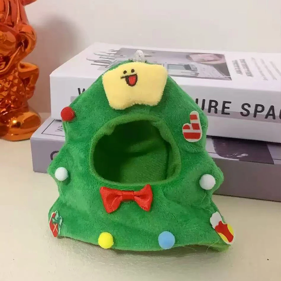 Mini Stern Weihnachtsbaum Kopfbedeckung Kleidung für 10CM Labubu The Monsters Pin für Liebe Serie für Labubu V4 Puppe Tuch Zubehör