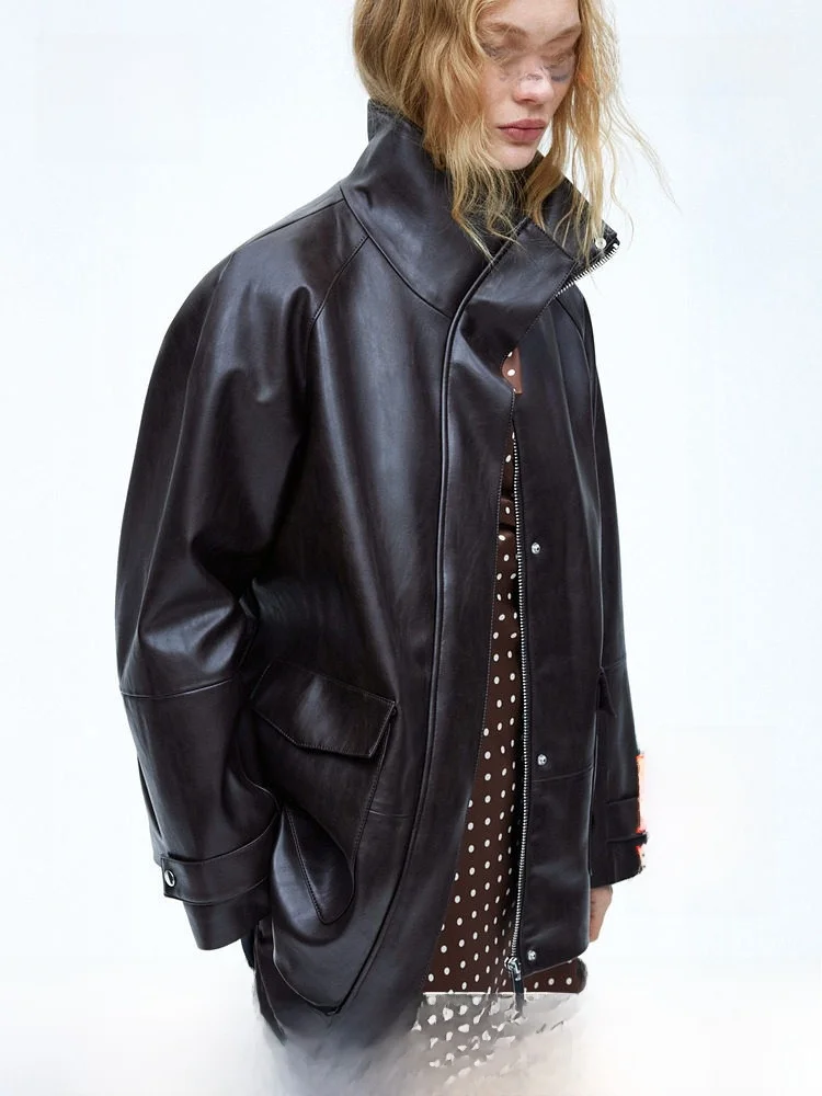 H&M Summer New Women's Coated Jacket 1341980 Regular Length Polyester Fiber 100% Other Design Spring Collection