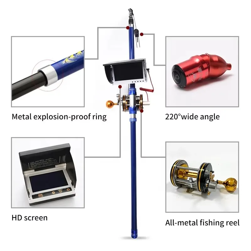 Portable telescopic fishing rod reel