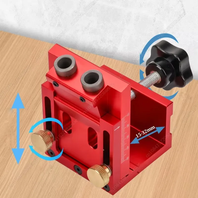 พ็อกเก็ต Jig Kit AdjustableWoodworking เครื่องมือ Pocket Dowel Hole Jig System ชุดไม้คู่มือ Joint Angle เครื่องมือ