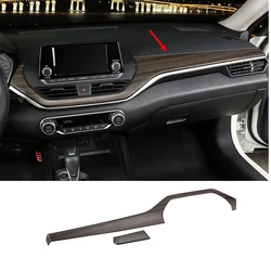 FIT FOR Nissan Altima 2019-2023 2024 ABS Carbon fiber Wood grain Center Dashboard Center Console Panel Interior Cover Trim