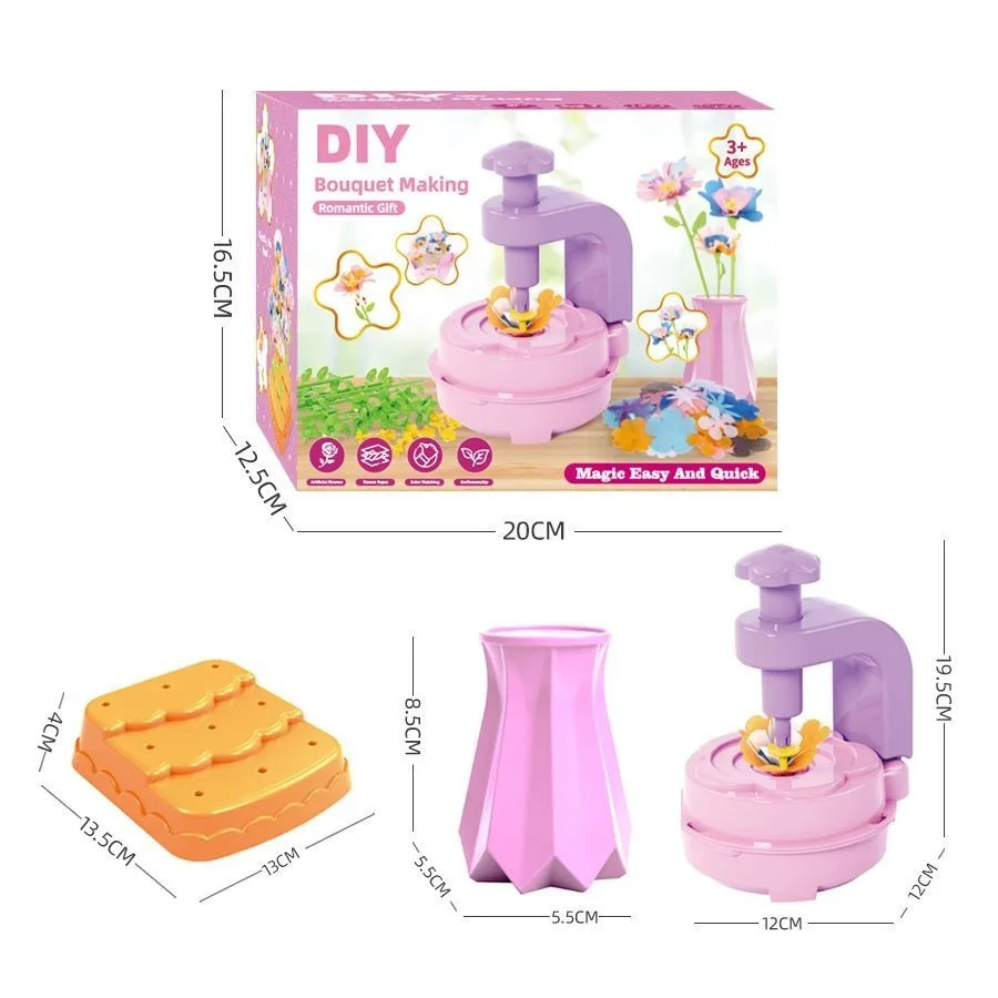 Zestaw do samodzielnego wykonania ręcznie robionych zabawek dla dzieci, interaktywny zestaw do samodzielnego układania kwiatów dla rodziców i dzieci.