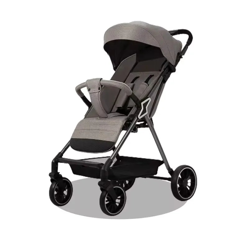 Baby Stroller High Landscape Lightweight Folding Travel Stroller Newborn Baby Two-way Swivel Seat Shock Absorption Stroller