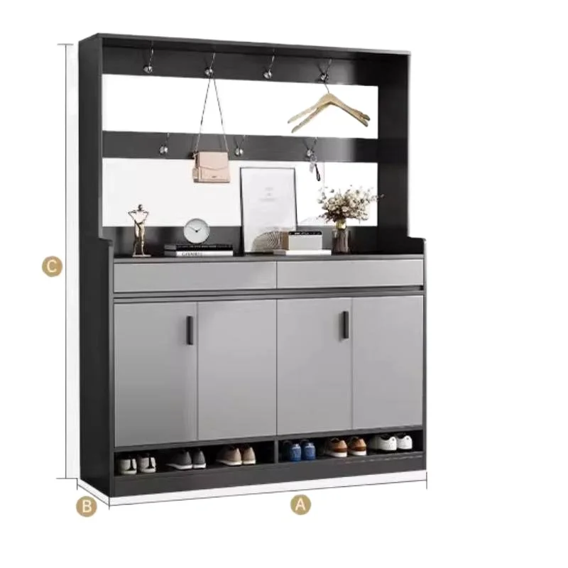 الشمال نمط رمادي خزانة خذاء الحديثة الحد الأدنى عرض خزائن الأحذية غرفة المعيشة أدراج Szafka Na Buty أثاث المنزل