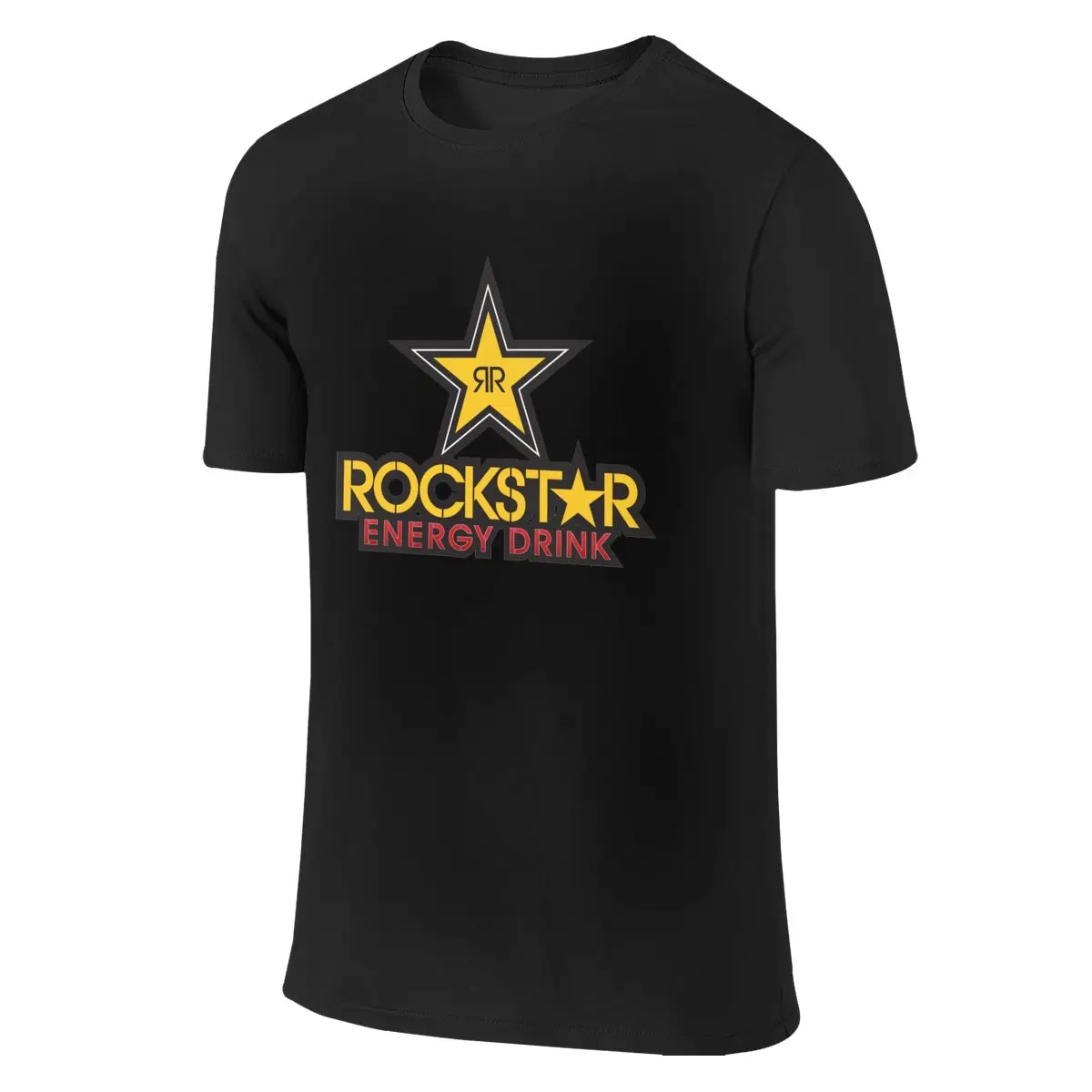 Energy Drink Rock Star Merchandise T-Shirt Cotton Top Solid T Shirts Tops Tshirts