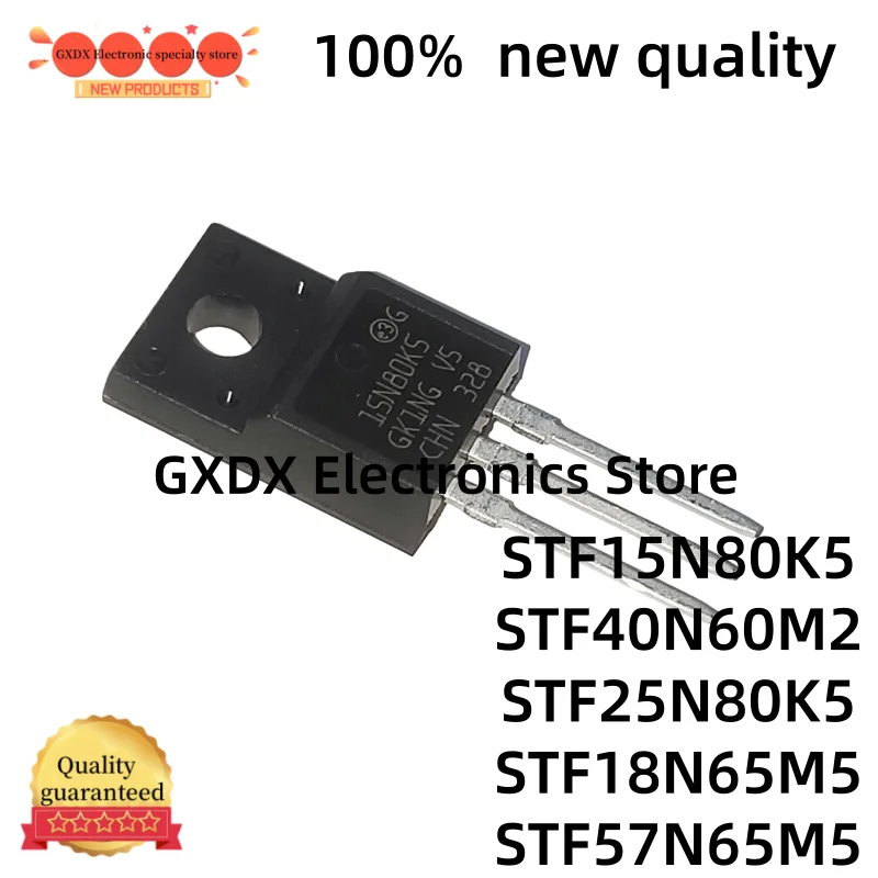 10-20 pcs new STF15N80K5 TO-220F 15N80K5 STF40N60M2 40N60M2 STF25N80K5 25N80K5 STF18N65M5 18N65M5 STF57N65M5 57N65M5 MOSFET