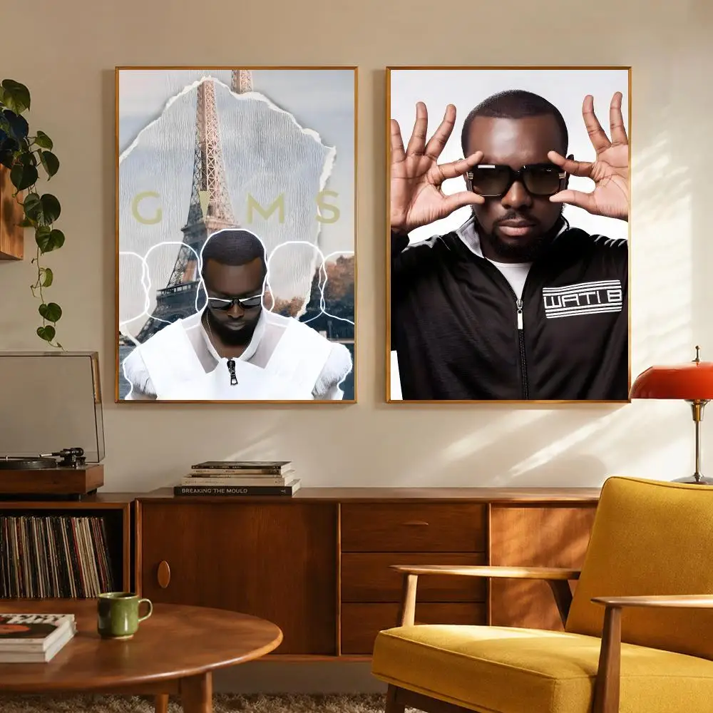 Singer HipHop M-Maitre Gims Poster Digital Solvent Print Waterproof PP Fade-Resistant Wall Art Room Decor Gift