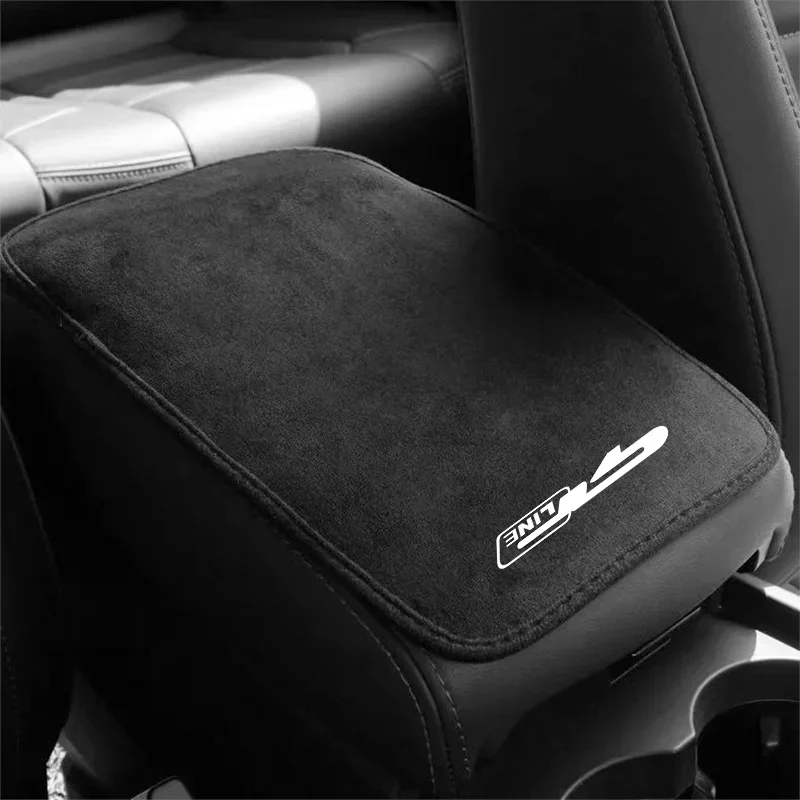 Suede Leather Armrest Mat Arm Rest Protection Cushion Auto Armrests For Kia gt gtline Forte RIO STINGER Seltos K3 K4 K5KX5