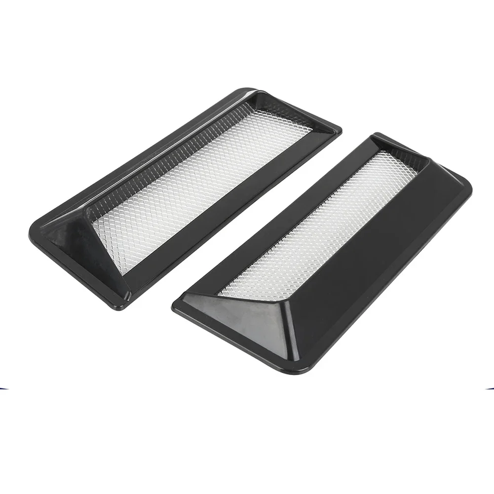 For Car Bonnet Vent Hood 2PCS Air Intake Cover Set With Scratch Resistant Waterproof Plastic For Enhanced Engine Airflow