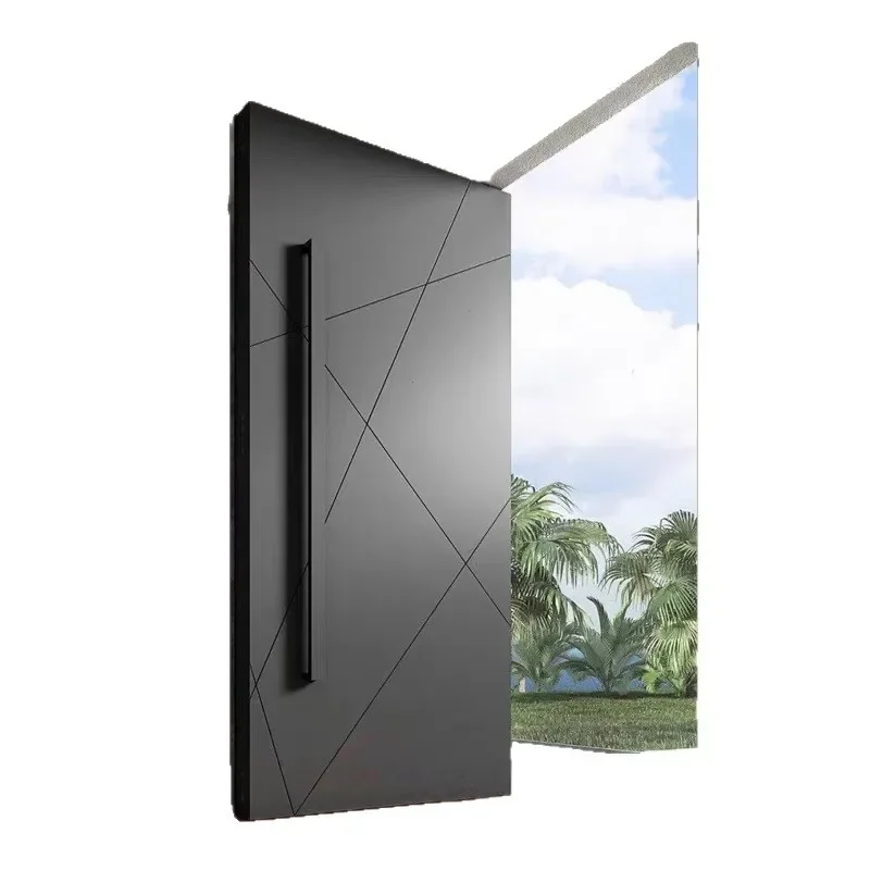 Custom Pivot Entry Door Steel Security Entrance for Home Anti Theft Modern Exterior Main Gate Direct Sale