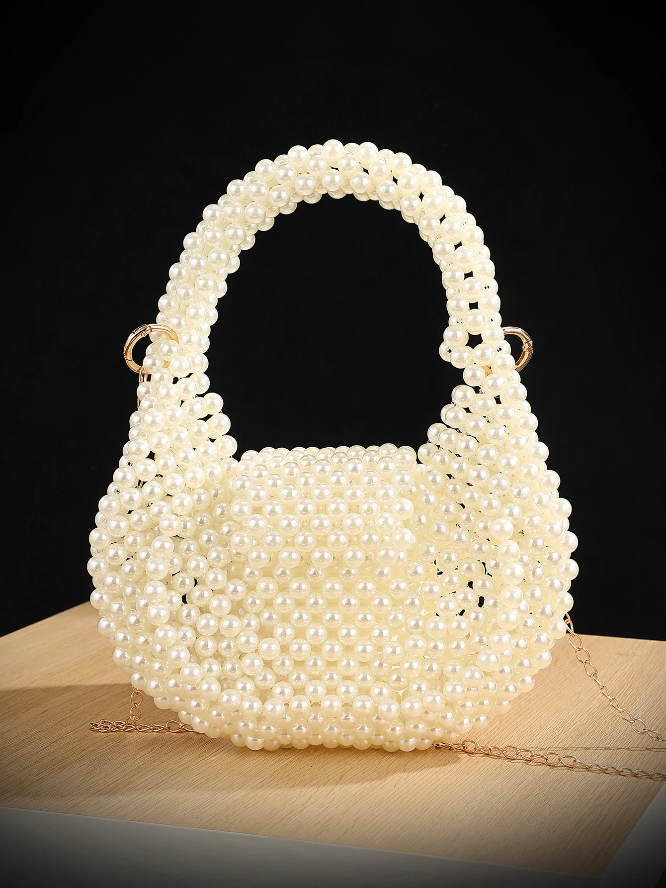 

Легкая роскошная вечерняя сумка ручной работы с жемчугом и бисером во французском стиле, дорожная сумка для хранения с откидной крышкой, разобранная цепочка si