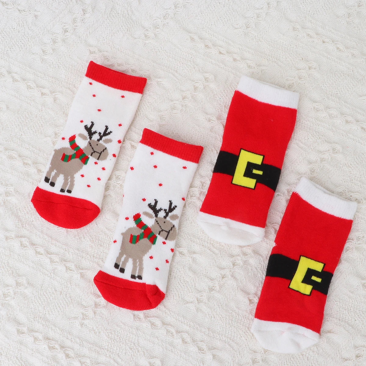 

Christmas Cotton Socks Thick Cartoon Kids Festival Toddler Socks Striped Stretchable Comfortable Soft Elastic 1-3