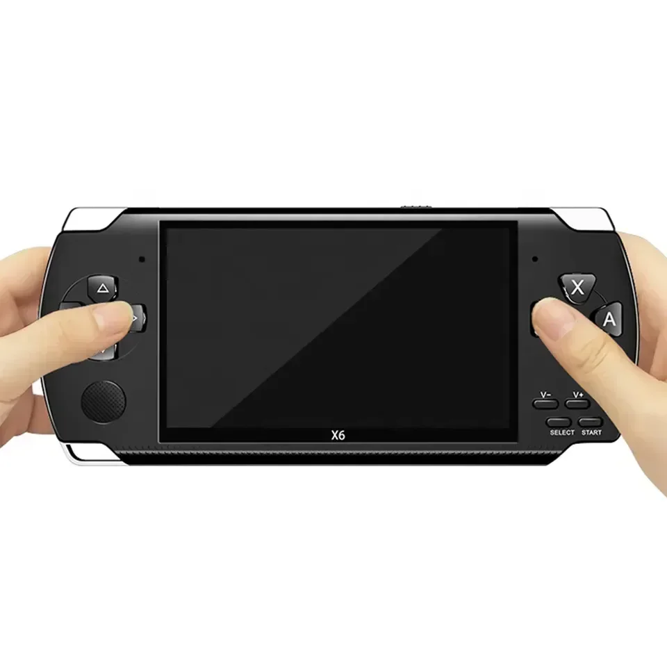 X6 Game Player 4.3 Inch Screen 128 bit Handheld Video Game Console Real 8GB For  Video E-book