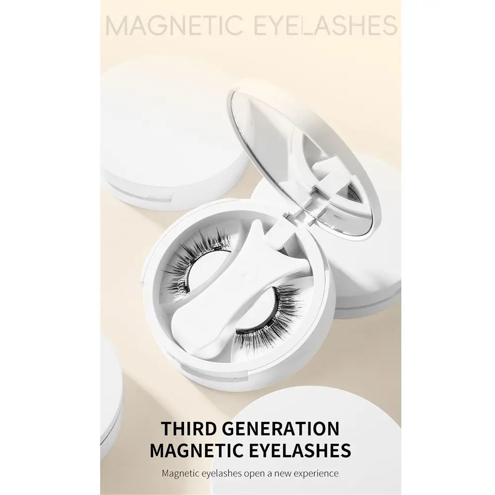 Con aplicador de pestañas magnéticas, sin necesidad de pegamento, caja de almacenamiento integrada, Kit de pestañas postizas, reutilizable y cómodo