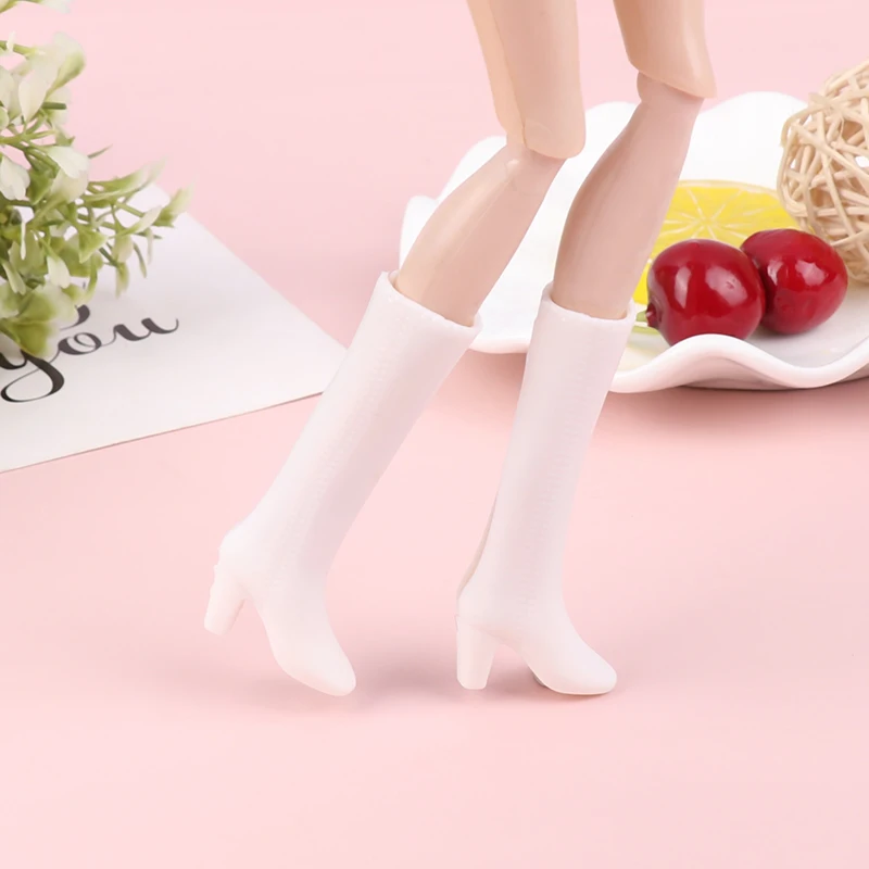 5 أزواج دمية الأحذية الأحذية أبيض أسود دمية اكسسوارات الديكور الاطفال DIY بها بنفسك اللعب مناسبة للدمى 30 سنتيمتر 1/6 دمى #4