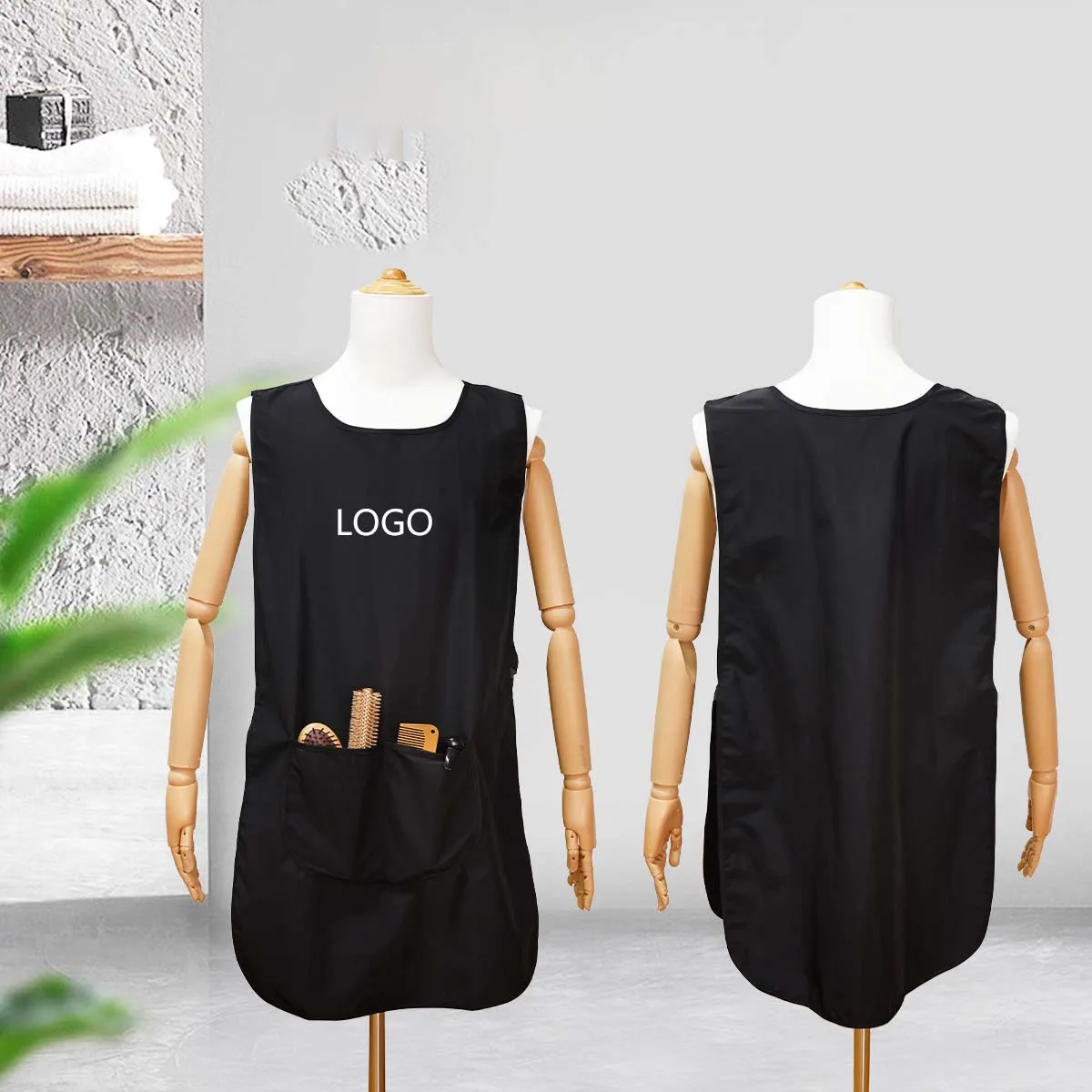Uniform apron Supermarket smock promotional apron Stylist Barber apron Pet custom print Coffee Shop kitchen Barber