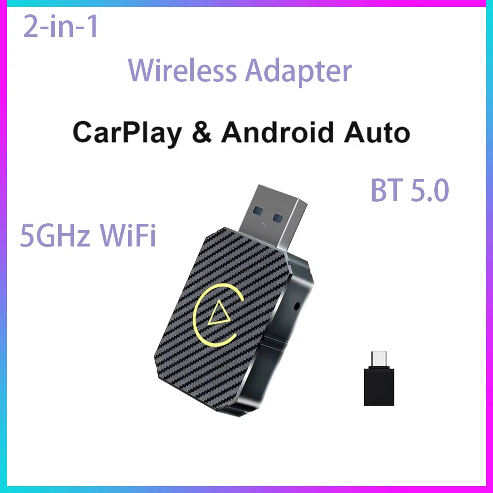 

НОВЫЙ Беспроводной адаптер CarPlay Android Auto для Audi, Toyota, VW, Peugeot, подключение Plug and Play, проводной и беспроводной режимы 2 в 1, мини-бокс для автомобиля с поддержкой AI.