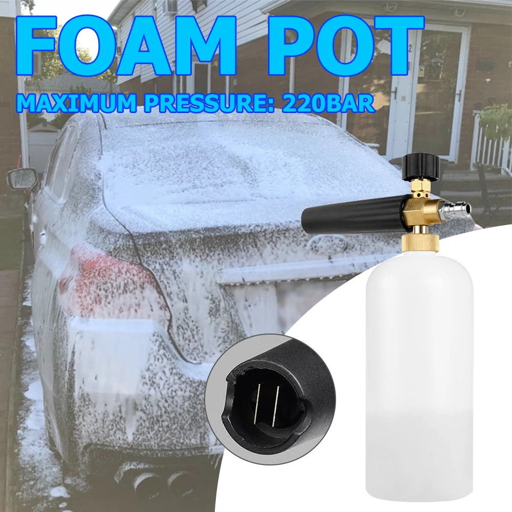 High Pressure Foam Gun 220bar High Pressure Water Gun Plastic Metal Portable for Car Truck Motorcycle Floor for Window Cleaning