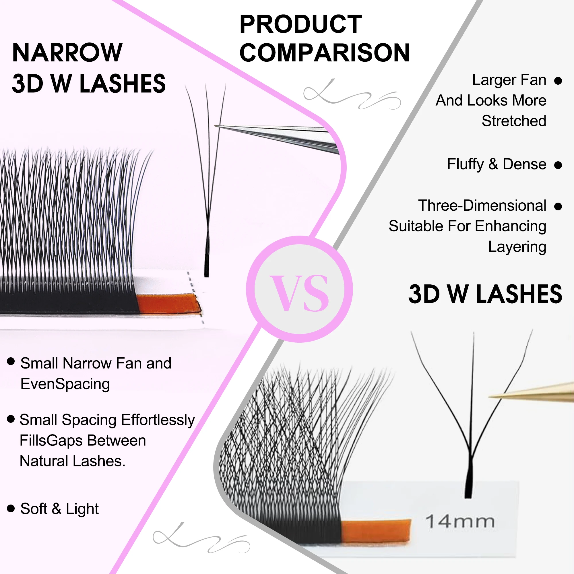 CoMango Narrow 3D W Eyelash Ex - Red Clover Flower 评论和价格