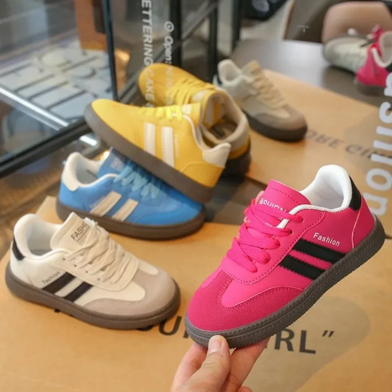 

Children's Board Shoes 2-18 Years Old Four Seasons Models Gold Casual Boys Girls De Training Shoes Pink Soft Kid Baby Sneakers