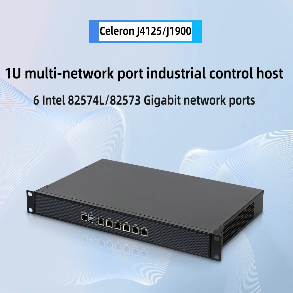 Helor อุปกรณ์ไฟร์วอลล์1U เกตเวย์ลินุกซ์ pfsense แร็กเมาท์ PC i5 3210เมตร3805 J4125 6 * LAN CentOS