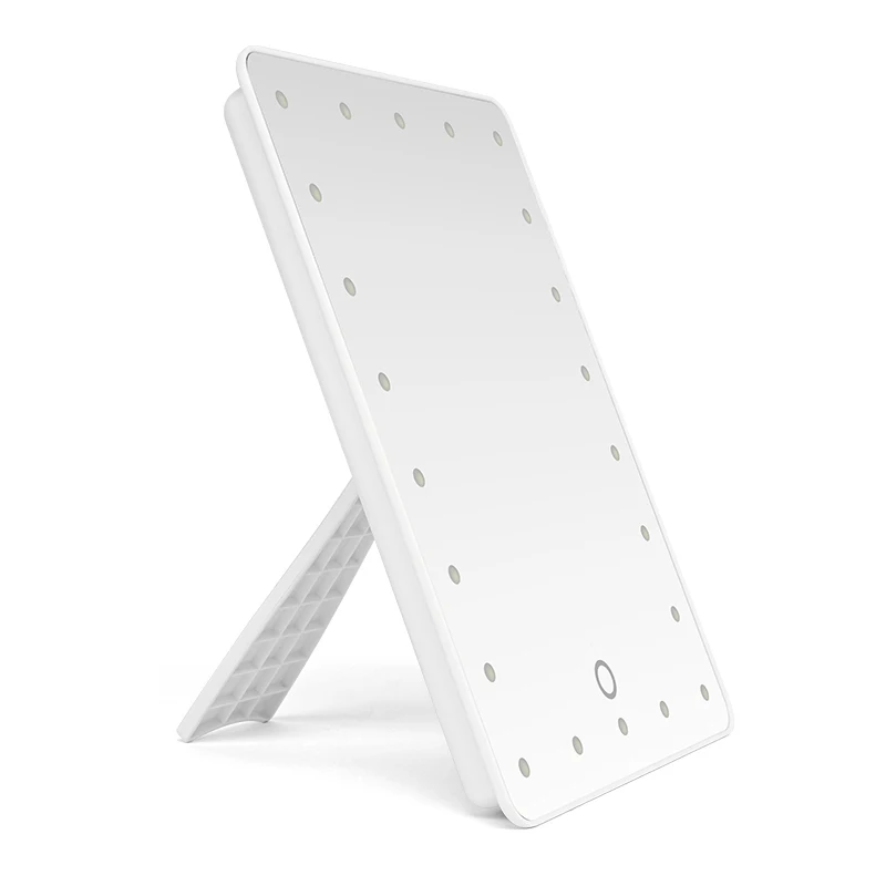 مرآة مكياج LED للمكتب مع تحكم باللمس وإضاءة 22 مصباح LED قابلة للتعتيم، حامل قابل للتعديل، لتطبيق المكياج المنزلي #1