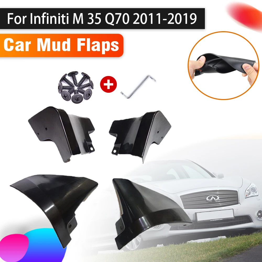 For Infiniti M 37 S Q70 L Y51 2011~2019 Nissan Fuga Cima Mitsubishi Dignity Proudia Splash Guard Front Rear Mudguard Accessories