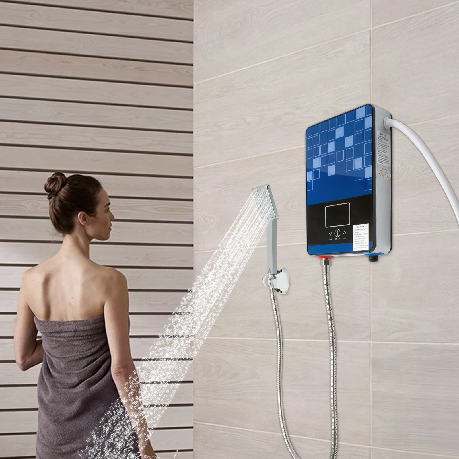 

220V 6500W Instant Electric Shower Heater For Bathroom Use Tankless And Constant Temperature Control Applicable To Bathrooms