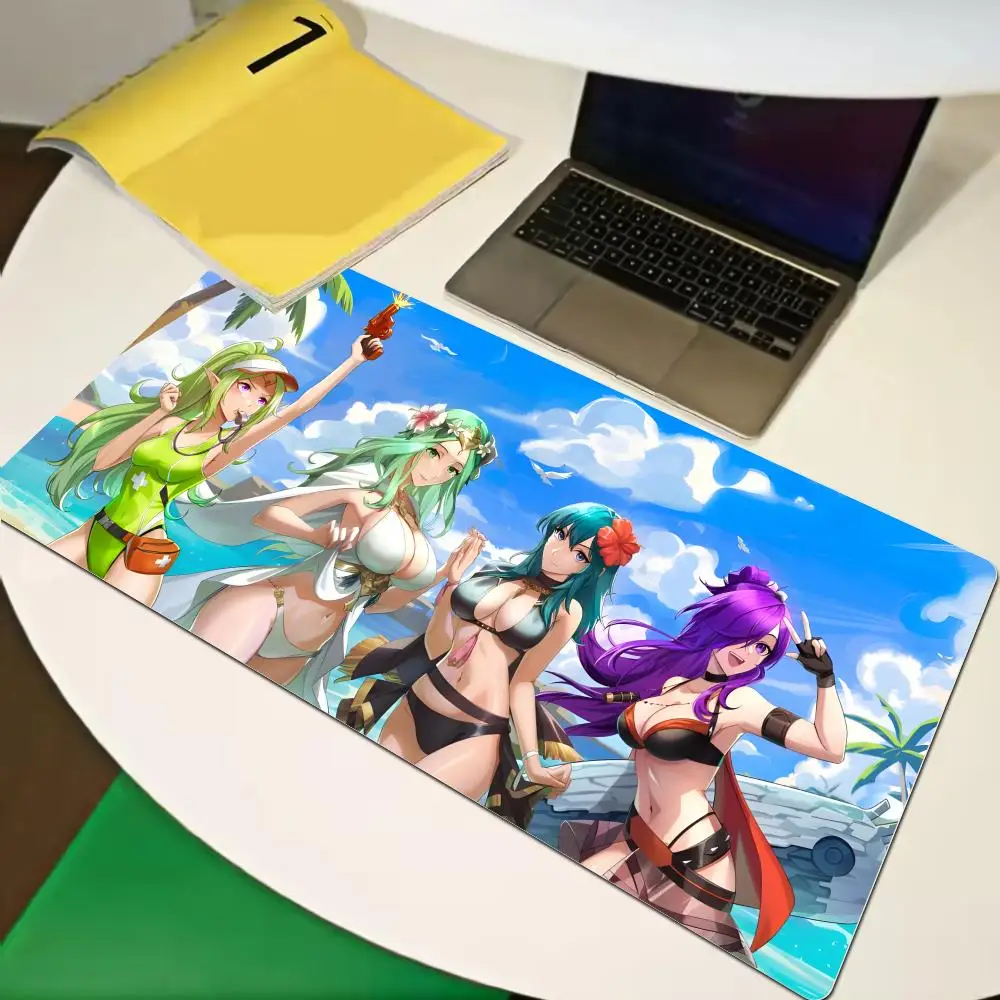 Anime Girl Summer Pool Party Artwork - Cute Anime Wife Mousepad/Poster Series, Non-Slip Mousepad  XAXC