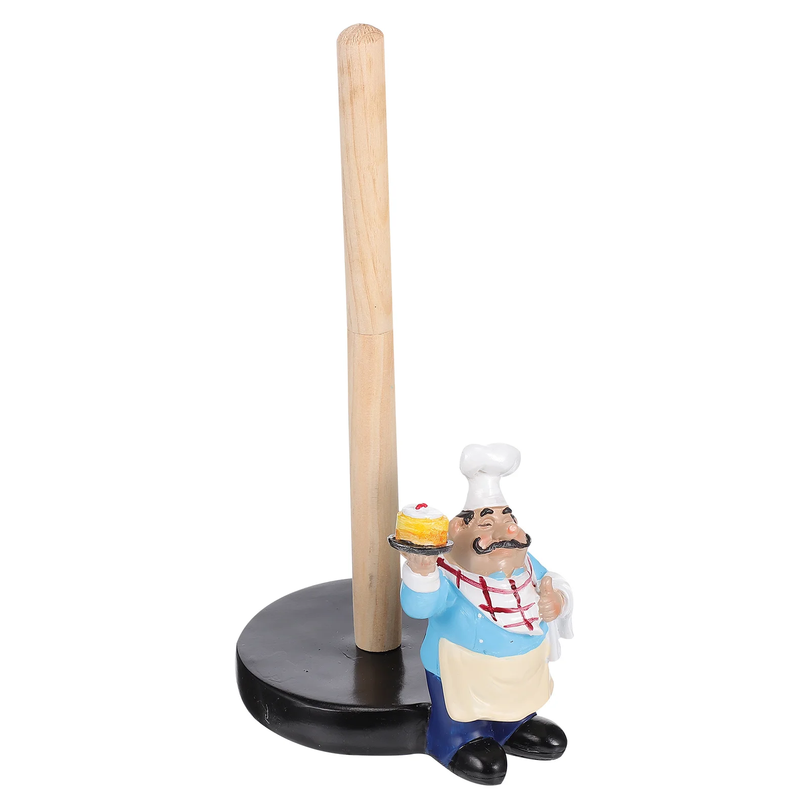 

1Pcs Chef Paper Towel Holder Decorative Napkin Rack Raised Base Kitchen Counter Cling Film Organizer Indoor Outdoor Use