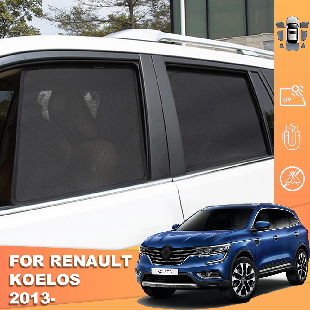 

Для Renault Koleos HC QM6 2016-2024 Магнитный автомобильный солнцезащитный козырек, занавеска на переднее лобовое стекло, задняя сторона, детское окно, солнцезащитный козырек