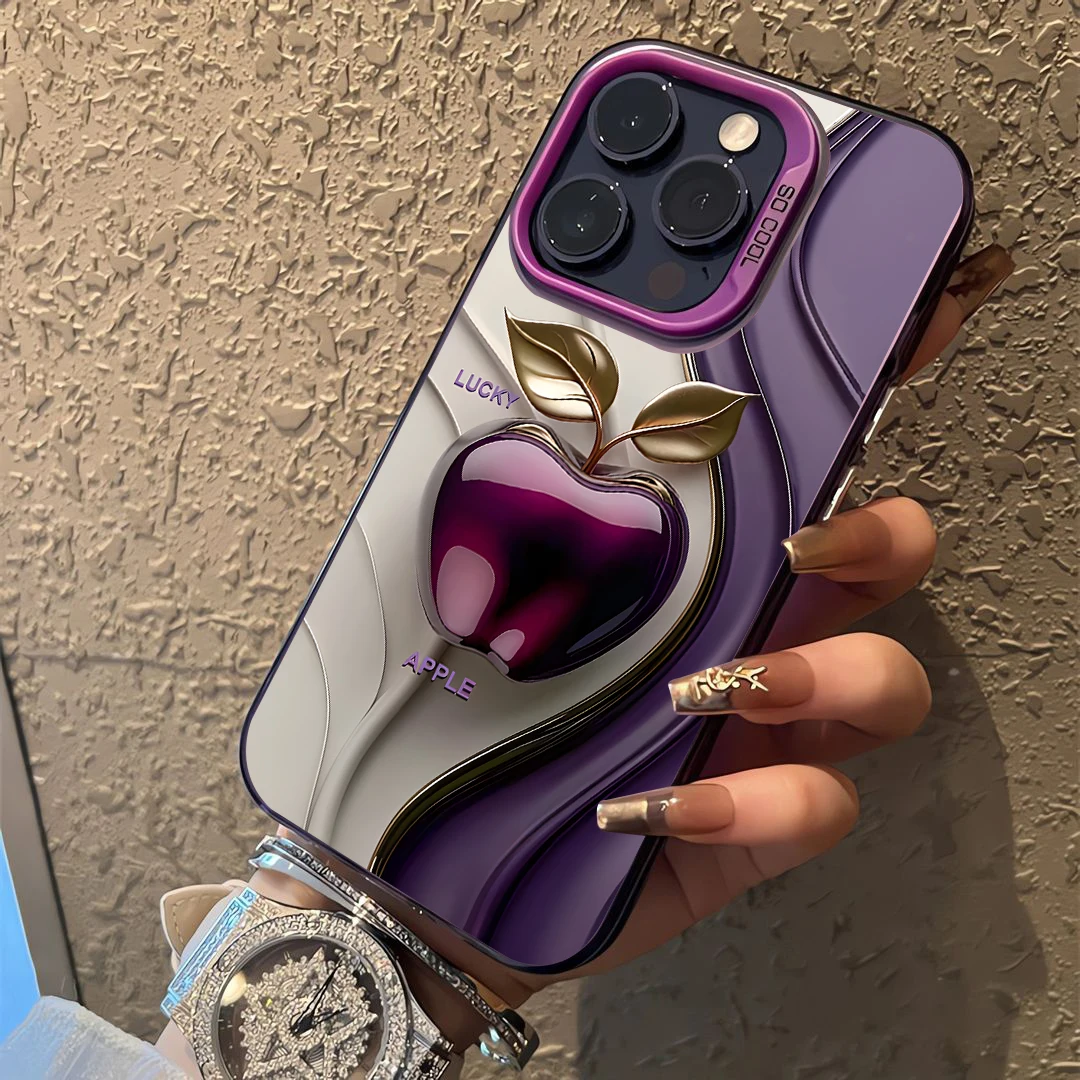 حافظة هاتف Happy Lucky Apple لهاتف iPhone 16e 16 15 14 13 12 11 mini Pro Max X XR XSMAX 8 7 Plus غطاء خلفي غير لامع مضاد للسقوط