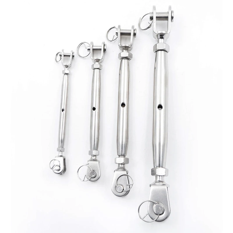 1PCS M5-M12 316 Stainless Steel Closed Jaw And Jaw Type Turnbuckle Marine Sailboat Rigging Hardware Wire Rope Tensioner