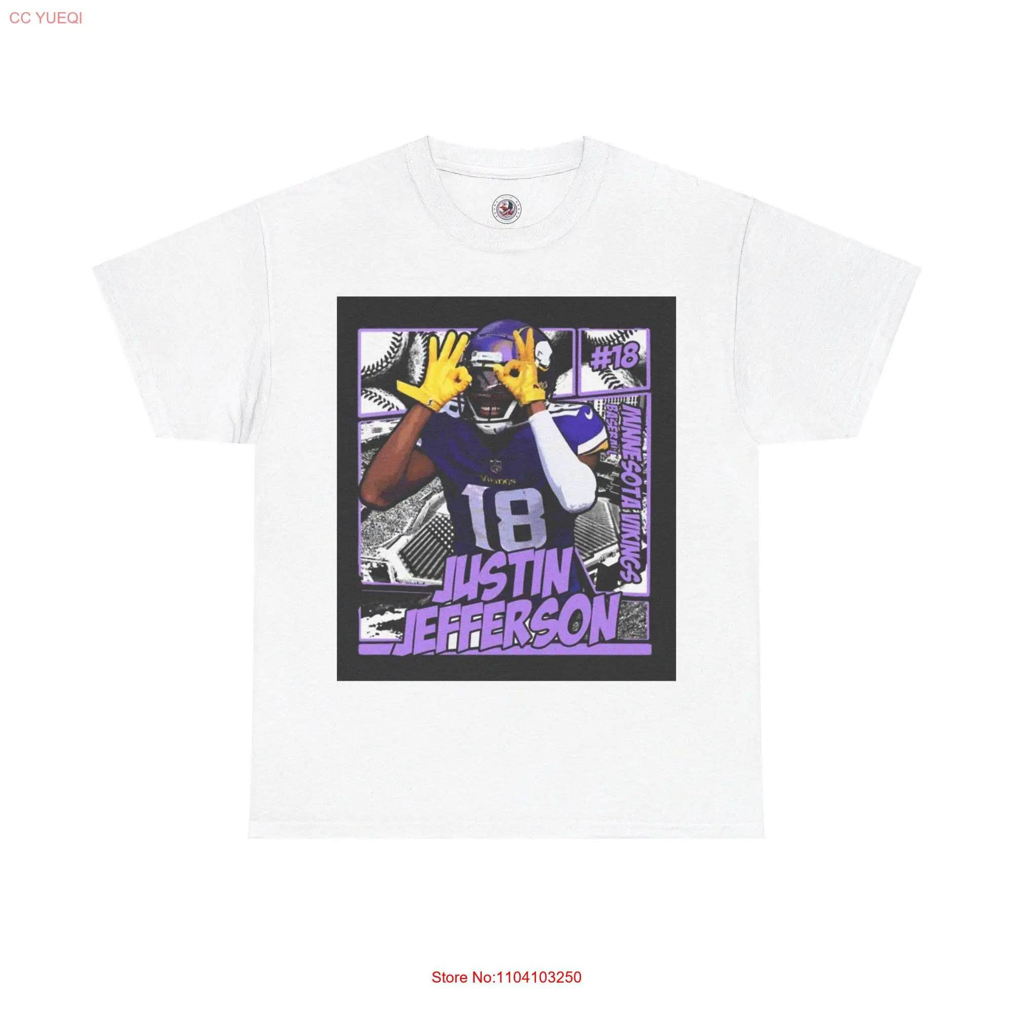 Justin Jefferson T shirt long or short sleeves