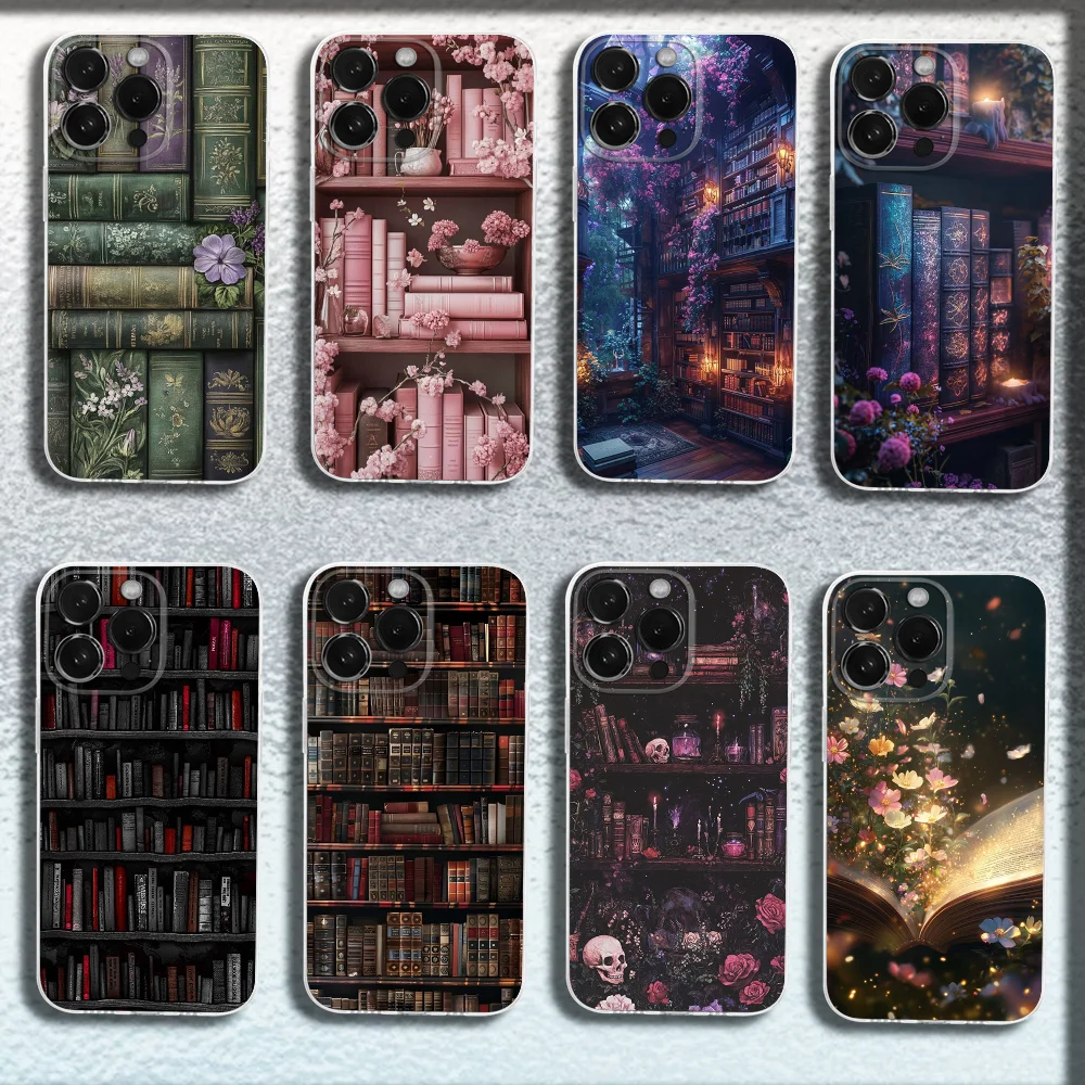 

Alchemist Shelf Book Locker Phone Case For iPhone 16,15,14,13,12,11 Plus,Pro,Max,XR,XS,X,Plus,SE,Mini Transparent Soft Cover