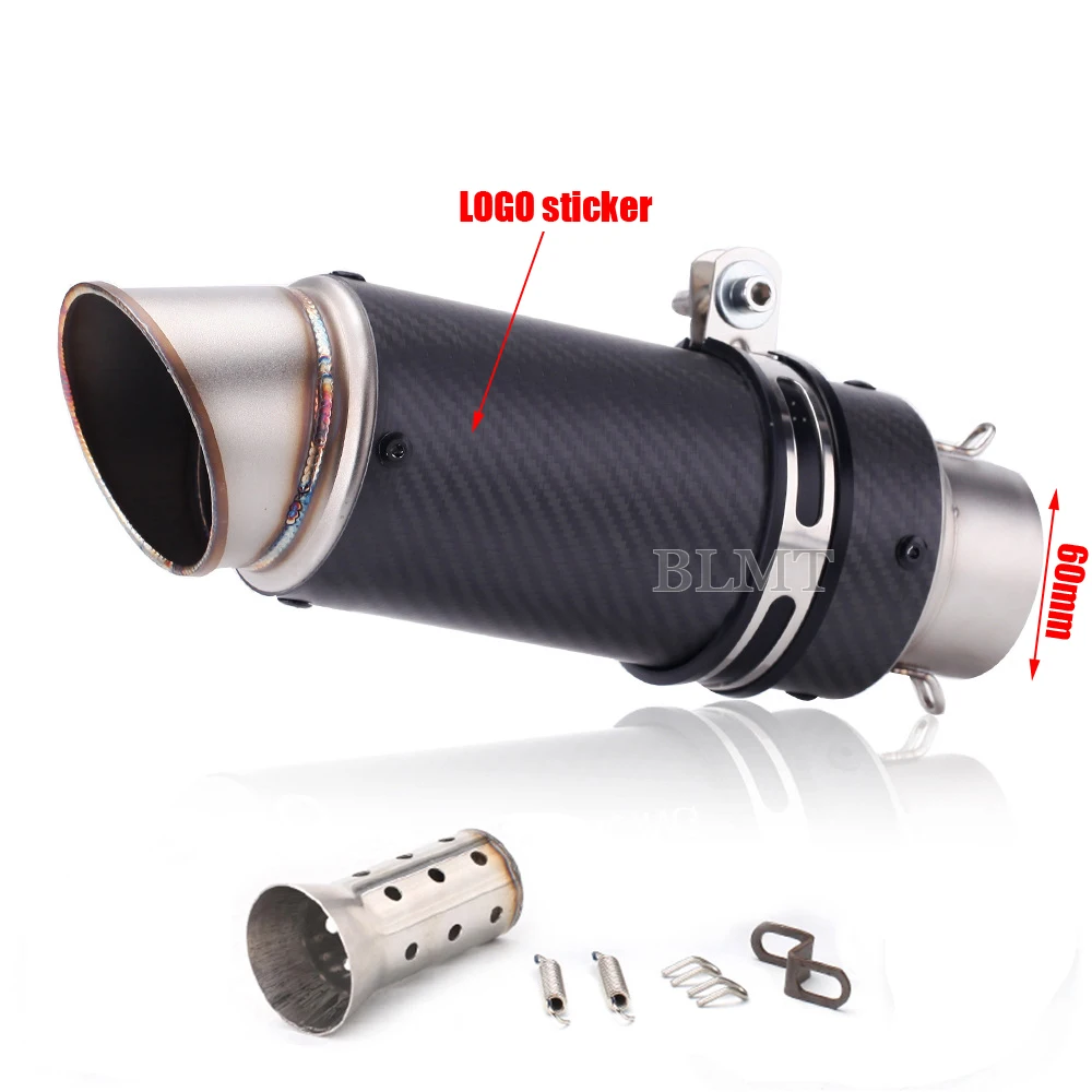 Universele 51/60mm motorfiets sc uitlaat inox uitlaat koolstofvezel uitlaat met DB Killer voor z900 R3 R25 MT07 MT09 R1 Z400 Z650