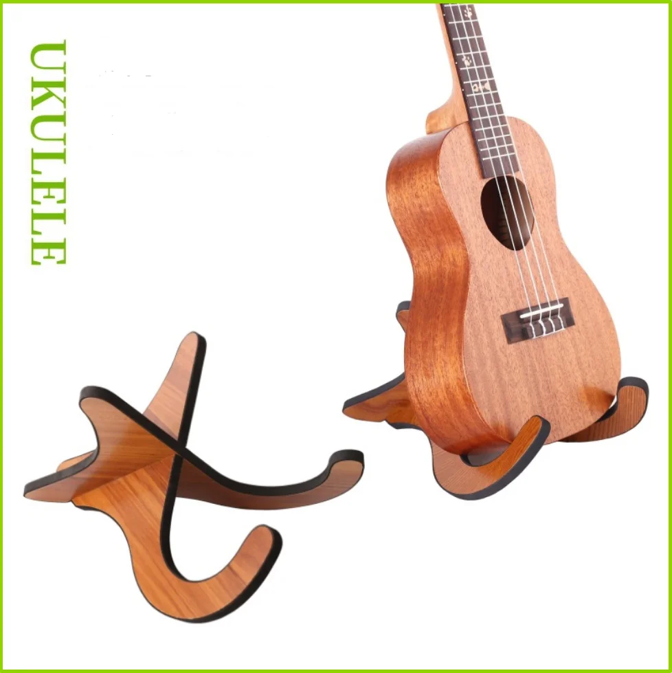 

Wooden Ukulele Stand Adjustable Guitar Holder for Musical Instruments Accessories Portable Wooden Stand